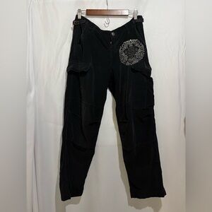 Da-Nang‎ Black Cargo Pants Embroidered